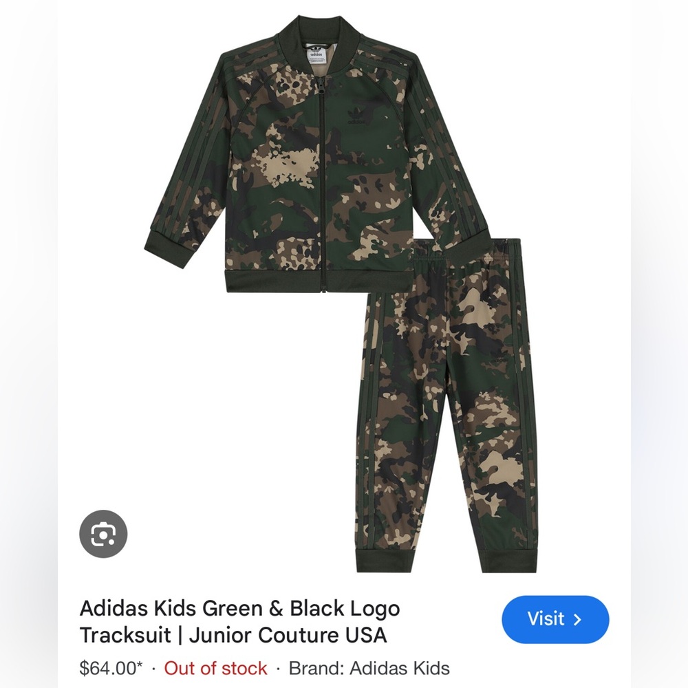 Adidas Toddler Camo Tracksuit